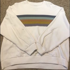 rainbow white sweatshirt  from AE